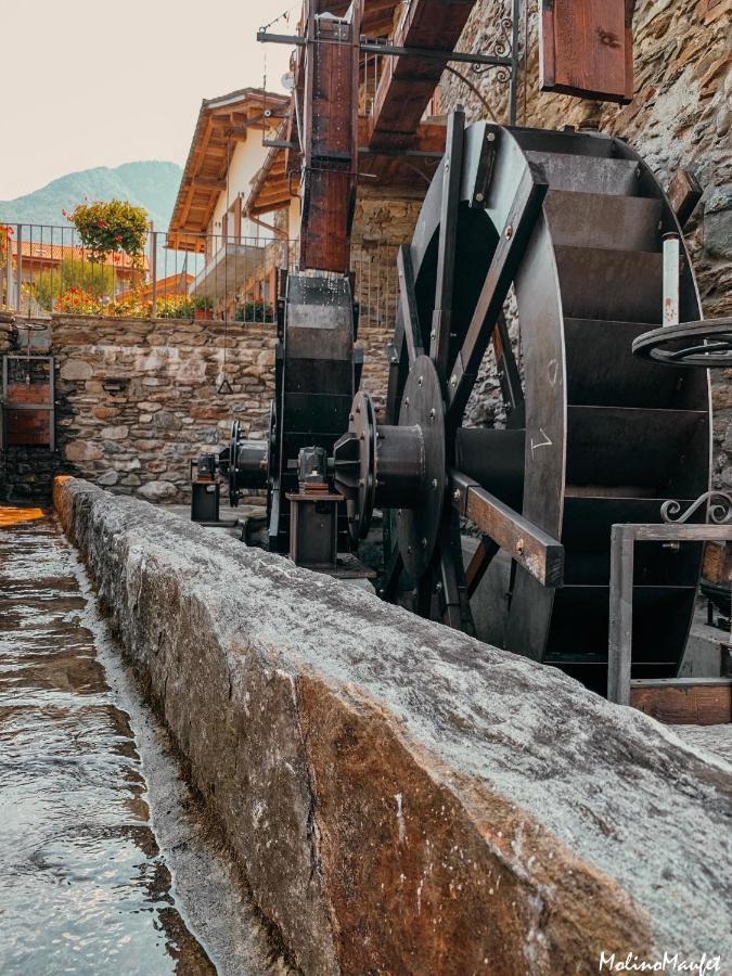 La Roggia - Lake Como Heritage Home In Molino Maufet Watermill - Patio On The Garden Colico Bagian luar foto