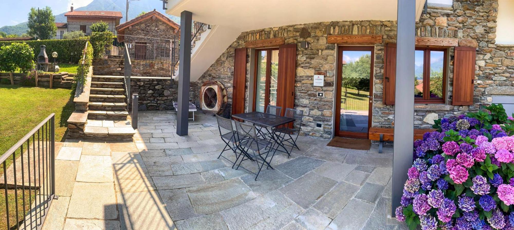 La Roggia - Lake Como Heritage Home In Molino Maufet Watermill - Patio On The Garden Colico Bagian luar foto